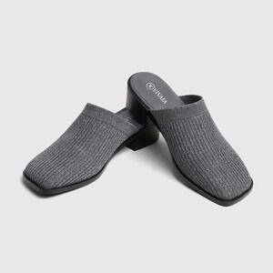 VIVAIA Square-Toe Heeled Mules – EU 38 / US 7–7.5